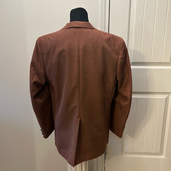 Farah WFF Designer Series Men.UltrasuedeSport Coat Blazer Camel 42R - Picture 2 of 10